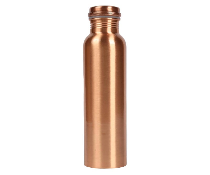 Style Homez Pure Handmade Copper Bottle, 1000 ML MATTE Finish Lacquer Coated Joint Free & Leak Proof with Ayurvedic Health Benefits (1 Litre) - Image 1