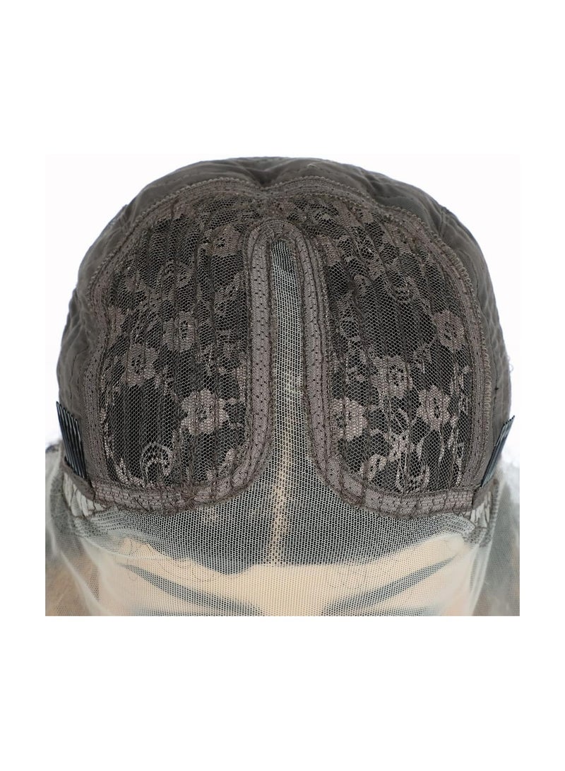 Estelle Lace Front Human Hair Bob Wig, Pre Plucked Hairline Short Lace Front Bob Wig for Women (12in, Tblack/lightgrey) - Image 5