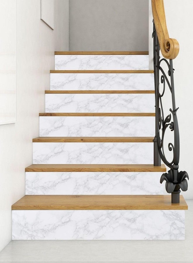 CVANU Set of 13 Premium Marble Stair Vinyl Self-Adhesive Sticker for Home Staircase Decor Decals Item (36inchX7inch)_cv - Image 2