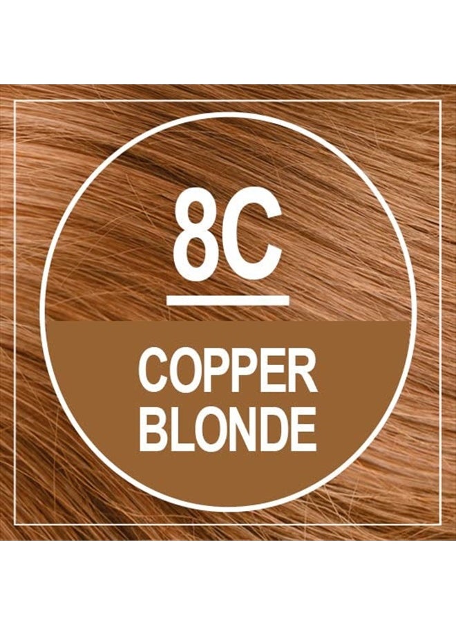 NATURTINT Permanent Hair Color 8C Copper Blonde (Pack of 1), Ammonia Free, Vegan, Cruelty Free, up to 100% Gray Coverage, Long Lasting Results  - Image 3