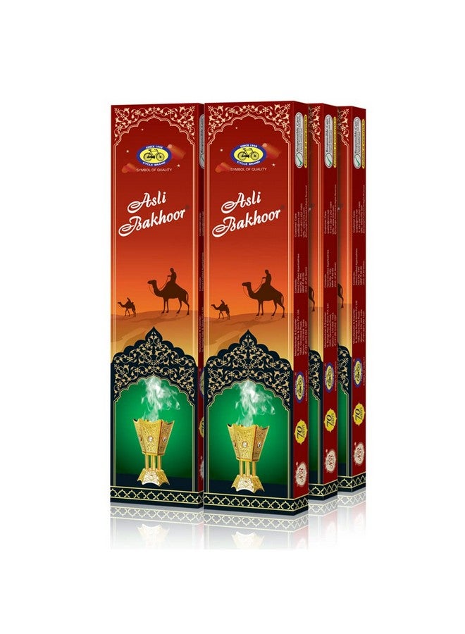 Cycle Pure Agarbatti Asli Bakhoor Handcrafted Incense Sticks - for Festive Gatherings, Weddings, Rituals, Ceremonies - Pack of 6 (15 per Pack) - Image 1