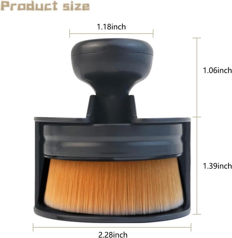 NGHEY 1 PC Portable Car Brush, Car Cleaning Brush, Soft Detailing Brush, Seal Design with Cover, Car Cleaning Accessories (Yellow #1201) - Image 2