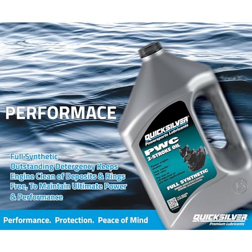 Quicksilver 2-Stroke Full Synthetic PWC Marine Engine Oil, 1 Gallon - Image 2