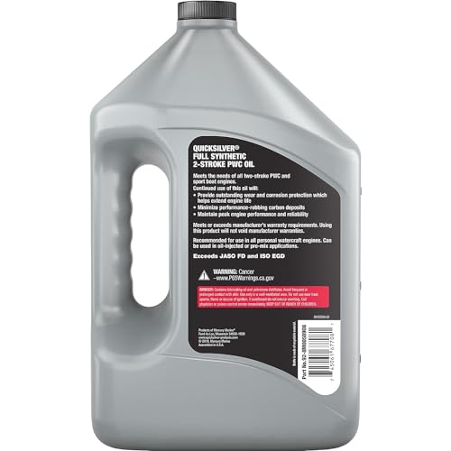 Quicksilver 2-Stroke Full Synthetic PWC Marine Engine Oil, 1 Gallon - Image 3