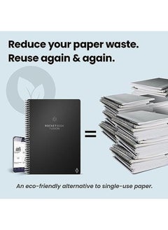Rocketbook Smart Reusable Notebook Fusion Letter Size Spiral Notebook And Planner Midnight Blue 21.6 Cm X 28 Cm  - Image 4