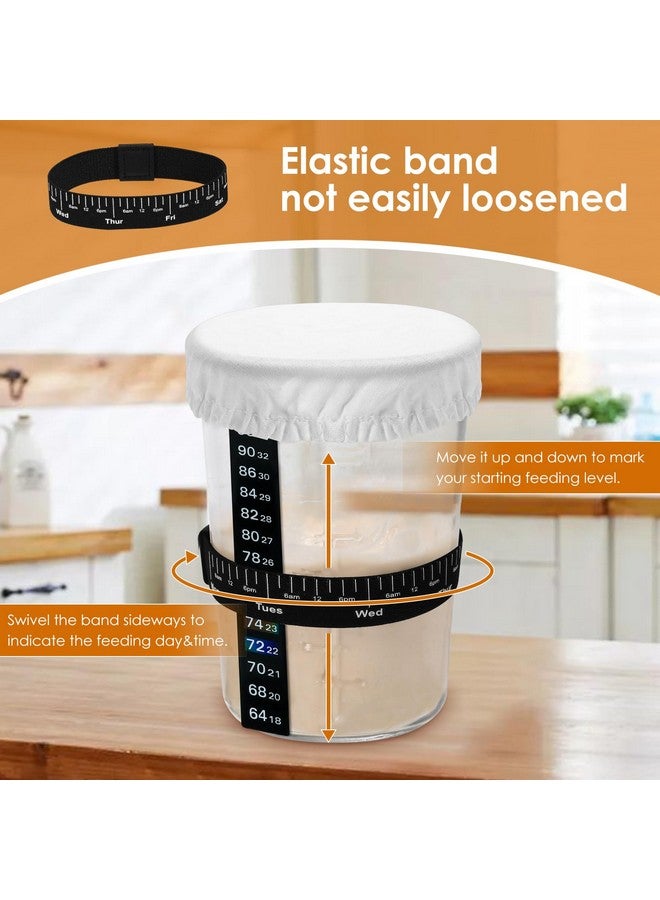 TOKPELA Sourdough Starter Jar Glass, Wide Mouth Sourdough Starter Jars, Sourdough Starter Kit with Wooden Spoon, Cloth Cover, Glass Lids, Sourdough Starter Jar 27oz for Sourdough Bread Baking Supplies - Image 5