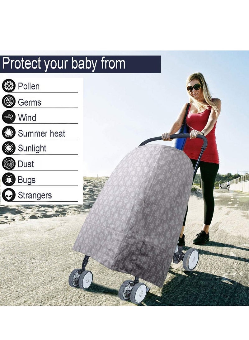 شال رضاعه غطاء جينز للرضاعة مع مسام مسامية للحفاظ على الخصوصية مريلة رضاعة تغطية كاملة وحزام قابل للتعديل بتصميم انيق وعصري (متعدد الالوان) - Image 4