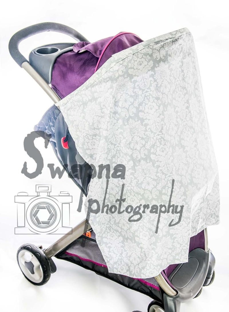 شال رضاعه غطاء جينز للرضاعة مع مسام مسامية للحفاظ على الخصوصية مريلة رضاعة تغطية كاملة وحزام قابل للتعديل بتصميم انيق وعصري (متعدد الالوان) - Image 5