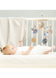 SYOSI Astronaut Baby Playful Nursery Mobile, Crib Nursery Decor Soothing Toy Set Infant Bedroom Decoration Hanging Crib Toy Boho Baby Accessory Baby Shower Gift for Infant  Outer Space Theme Bedroom  - Image 4