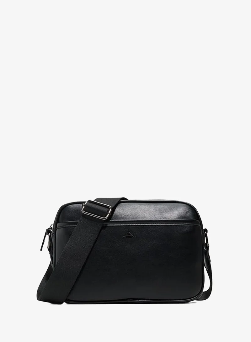 Gustello Men Black Crossbody Bag