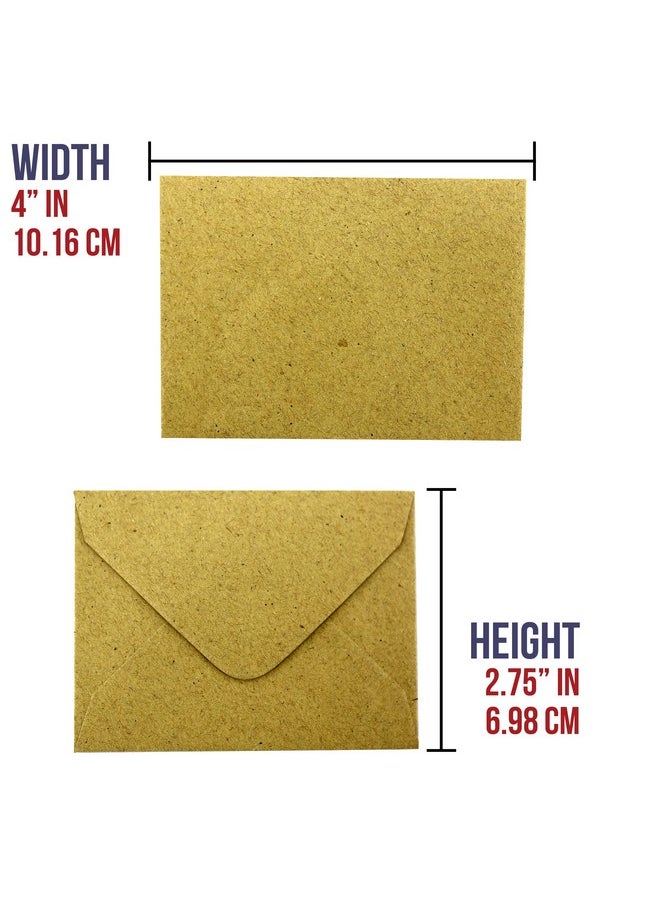 Iconikal Kraft Mini Special Occasion Envelopes, 4 X 2.75 Inches, 100-Count  - Image 4