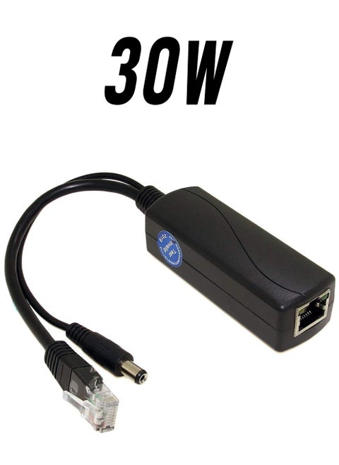 Gigabit PoE Splitter 12V 2A Output with IEEE 802.3af/at Standard Compliant 10,100,1000Mbps Power over Ethernet Splitter Adapter for Security Camera CCTV Surveillance 5.5x2.1mm DC Plug Cable (PS5712TG)