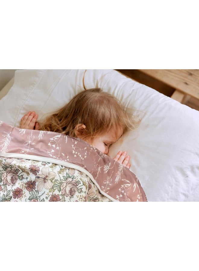 Little Jump Little Jump Stretchy Jersey Knit Swaddle Blankets, Premium Cotton Floral Baby Blanket,Soft Baby Quilt for Baby Girls and Toddlers(Vintage Floral)  - Image 2