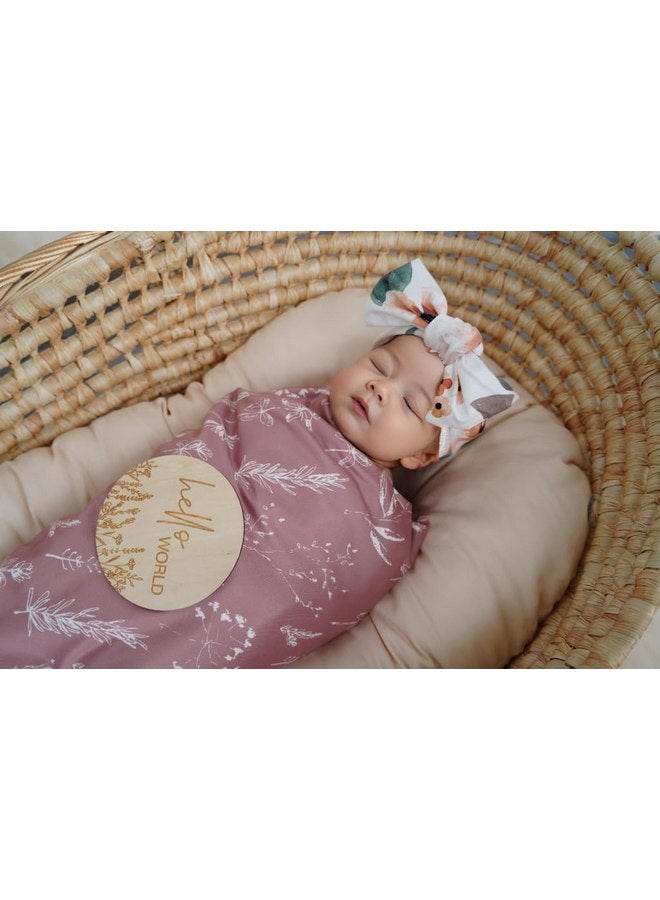 Little Jump Little Jump Stretchy Jersey Knit Swaddle Blankets, Premium Cotton Floral Baby Blanket,Soft Baby Quilt for Baby Girls and Toddlers(Vintage Floral)  - Image 3