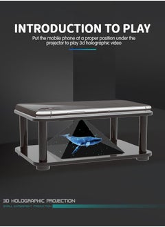 GROIC 3D Holographic Display Stands,Projector 3.5-6inch Mobile Smartphone Hologram Bracket,360° Images Holographic Display Stands Projector,for Ad Display/Cartoon Interaction/Entertainment/Gift  - Image 3