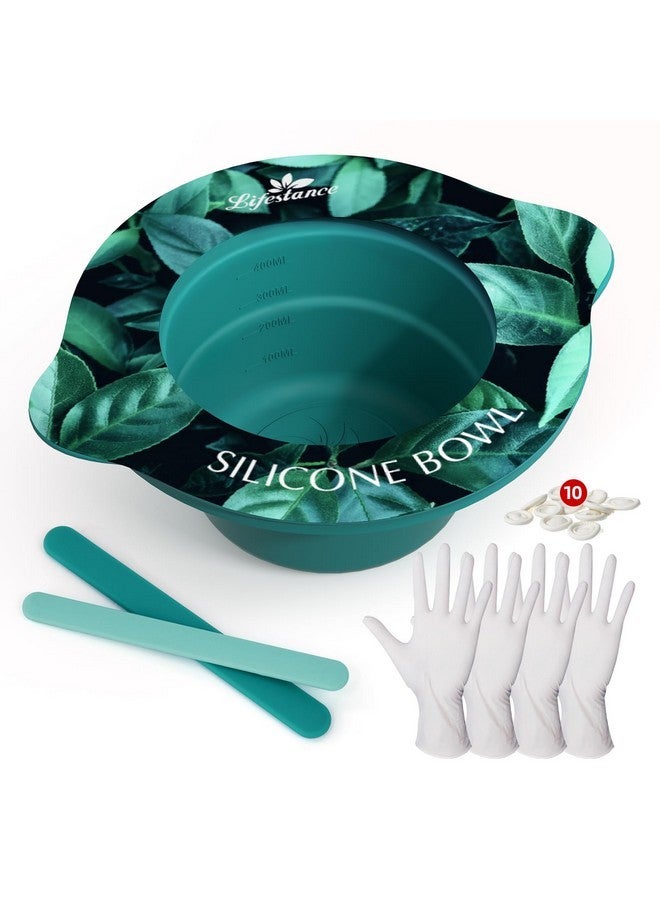 Lifestance Removable Silicone Wax Pot Liner With 2 Silicone Wax Spatulas For 16Oz Waxing Kit, Total 17 Items, Anti-Scalding Foldable Silicone Wax Warmer Bowl & Reusable Wax Sticks, Easy To Clean - Image 1