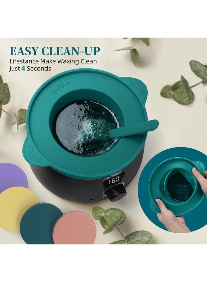 Lifestance Removable Silicone Wax Pot Liner With 2 Silicone Wax Spatulas For 16Oz Waxing Kit, Total 17 Items, Anti-Scalding Foldable Silicone Wax Warmer Bowl & Reusable Wax Sticks, Easy To Clean - Image 3