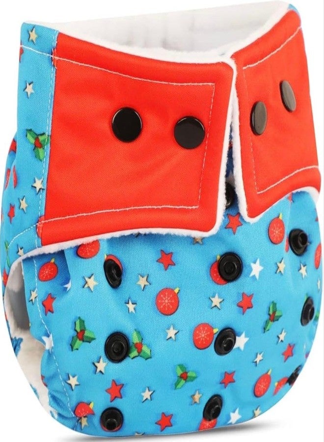 IMPROVUS Cloth Diapers for Babies (0-3 Years), Reusable, Washable & Adjustable Snap Buttons and Wet-Free Insert Pads (Red & Blue, Pack of 4) - Image 4