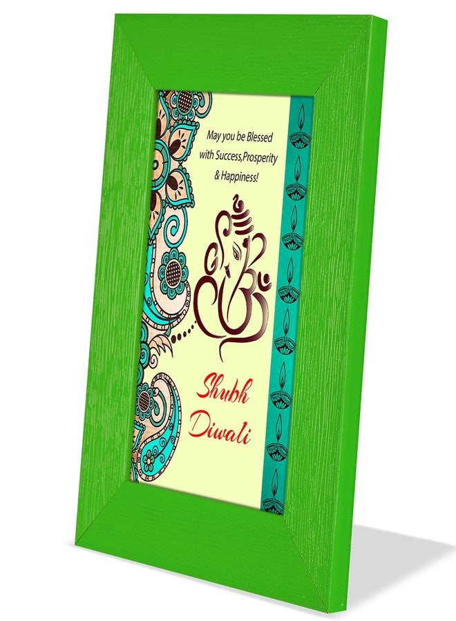 Alwaysgift May You Be Blessed with Success Shubh Diwali 2 Diyas, Ladies Wallet, Smiley Keychain, Quotation Photo Frame Gift Set - Image 4