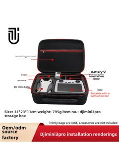 Generic For DJI Dajiang Mini3Pro UAV Bag Digital Aerial Photography Shoulder Crossbody Portable Mini3 UAV Storage Bag-Color:Nylon Storage Bag (grey)-Size:According To Picture Size  - Image 4
