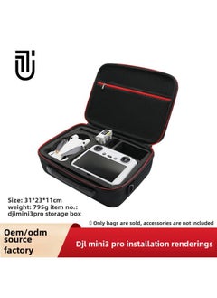 Generic For DJI Dajiang Mini3Pro UAV Bag Digital Aerial Photography Shoulder Crossbody Portable Mini3 UAV Storage Bag-Color:Nylon Storage Bag (grey)-Size:According To Picture Size  - Image 3