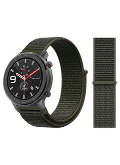 PROMASS Nylon Loop Replacement Band 22mm for Amazfit GTR 47mm Cargo Khaki 