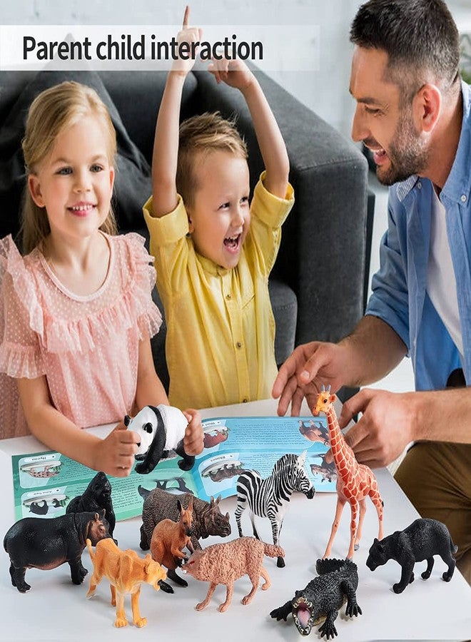 Amitasha 6 Pc Wild Animal Safari Action Figure Toys for Kids Realistic Jumbo Wild Zoo Animals Figurines Plastic African Jungle Animals Playset for Kids Toddlers - Image 5