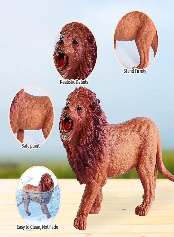 Amitasha 6 Pc Wild Animal Safari Action Figure Toys for Kids Realistic Jumbo Wild Zoo Animals Figurines Plastic African Jungle Animals Playset for Kids Toddlers - Image 2