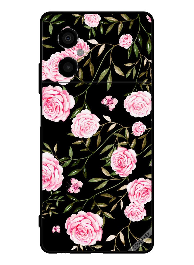 Covernex Protective Case Cover For Xiaomi Poco M4 5G Rose In Bunches Of Small Leaves - Image 1