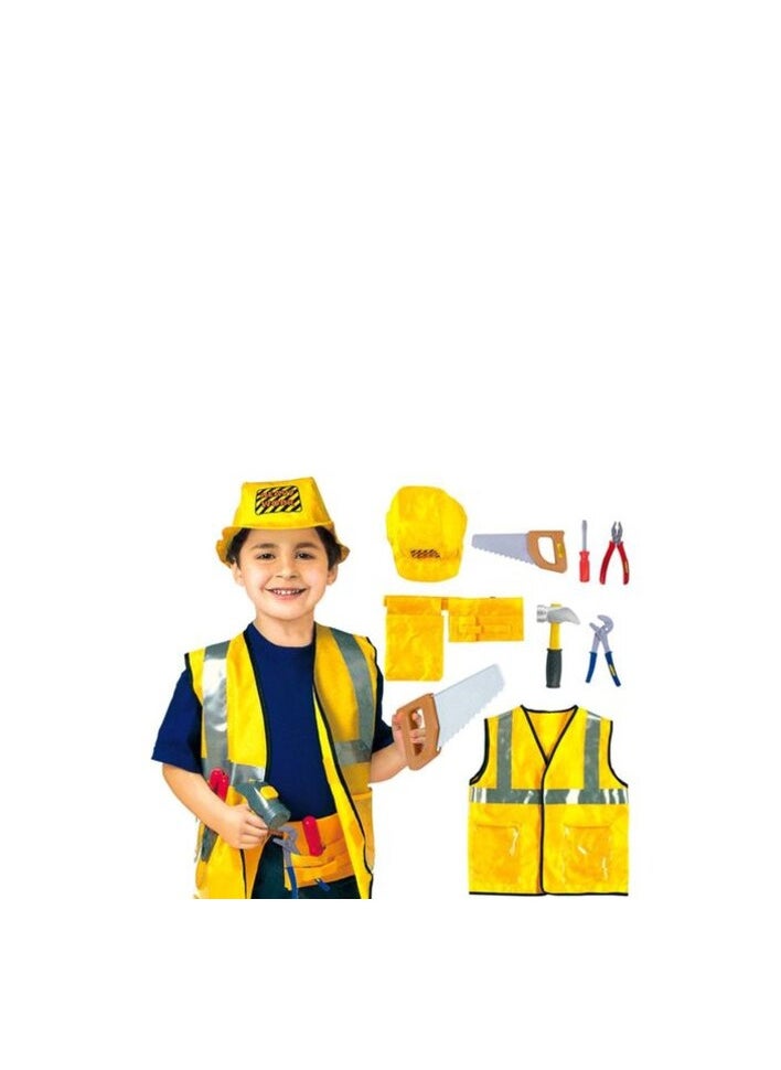 Party Time Party Time Construction Worker Dress Up Set Costume For Kids  - Image 2