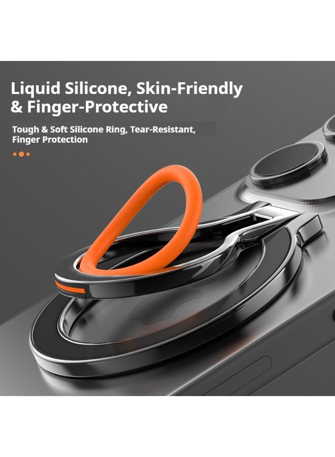 Magnetic mobile phone holder, metal lazy desktop holder, zinc alloy mobile phone ring buckle - Image 2