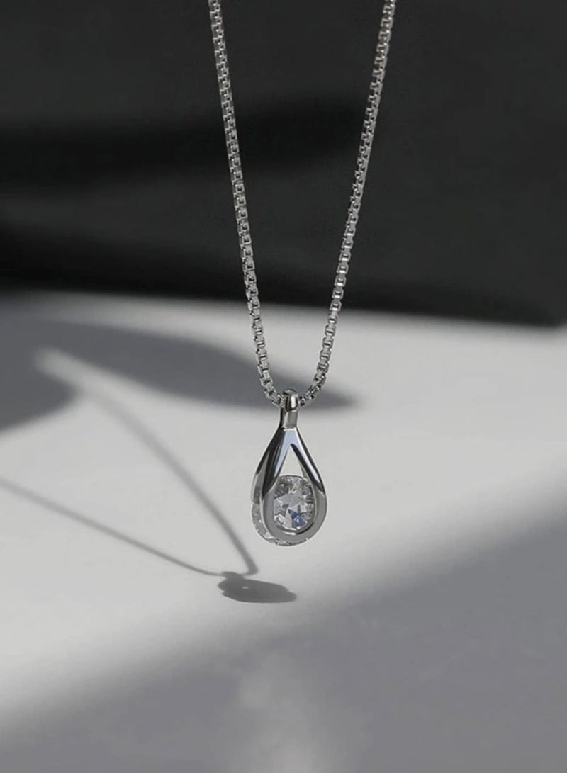 يوكا  قلادة متدلية فولاذ غير قابل للصدأ بتصميم  قطرة متدلي للنساء قطعة واحدة - Image 2