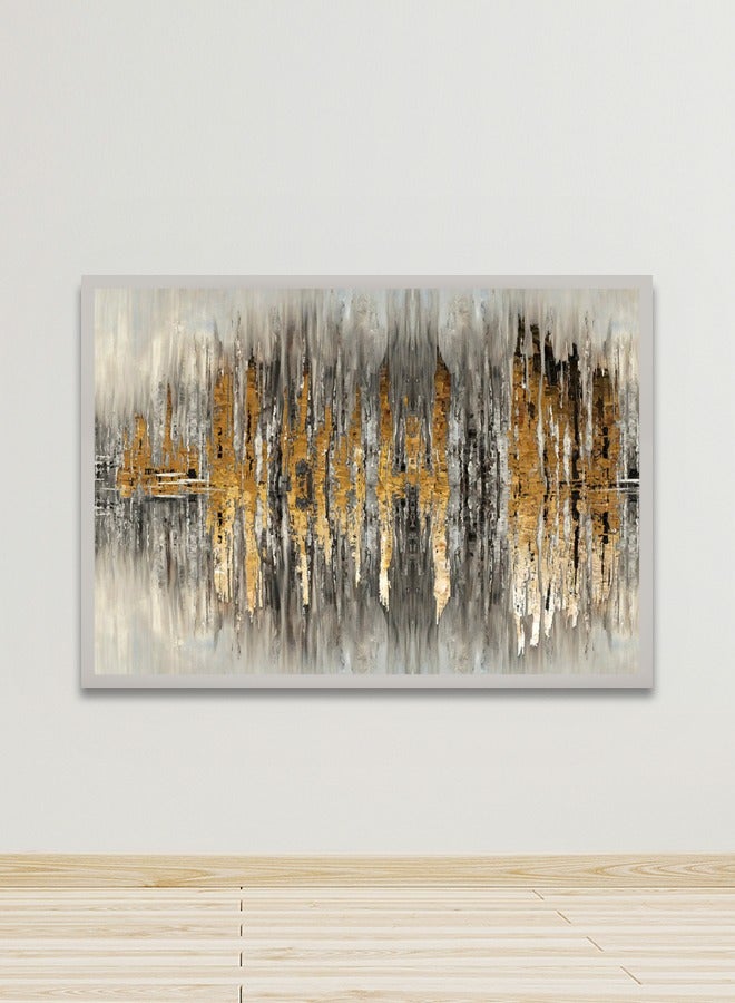 Marktna Canvas Wall Art For Wall Decoration Abstract Design With A Hollow Silver Frame Size 120x80cmOne Piece - Image 1