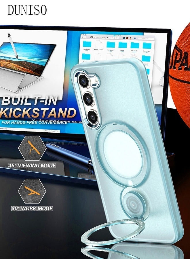 DUNISO Samsung Galaxy S23 Ultra Phone Case 6.8" Full Body Protective Phone Cover Anti-fall Anti-fingerprint Clear Phone Case With Phone Holder and Wireless Charging for Galaxy S23 Ultra 5G Phone Case - Image 3