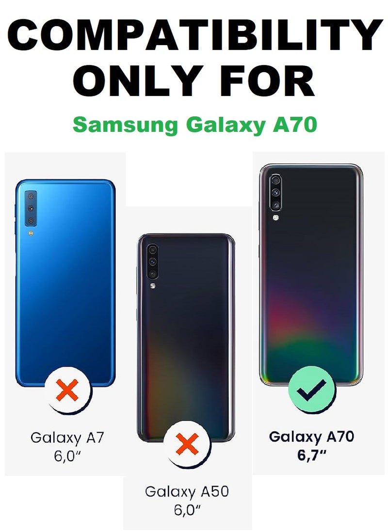 we3 2 Pieces Tempered Glass Screen Protector Anti-Spy Privacy Designed For Samsung Galaxy A70 Full Screen Coverage And Bubble Free  - Image 3