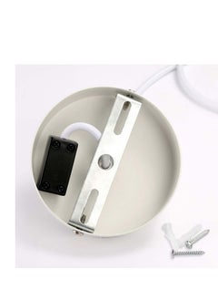 Y&D Ceiling Pendant & Lamp Holder - Rose Light E27 Bulbs Fitting Set with Braided Fabric Cable White  - Image 4