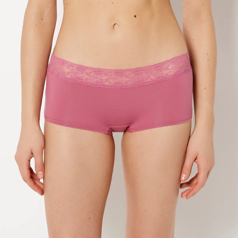 La Senza La Senza Boyshort Panty With Lace Trim
