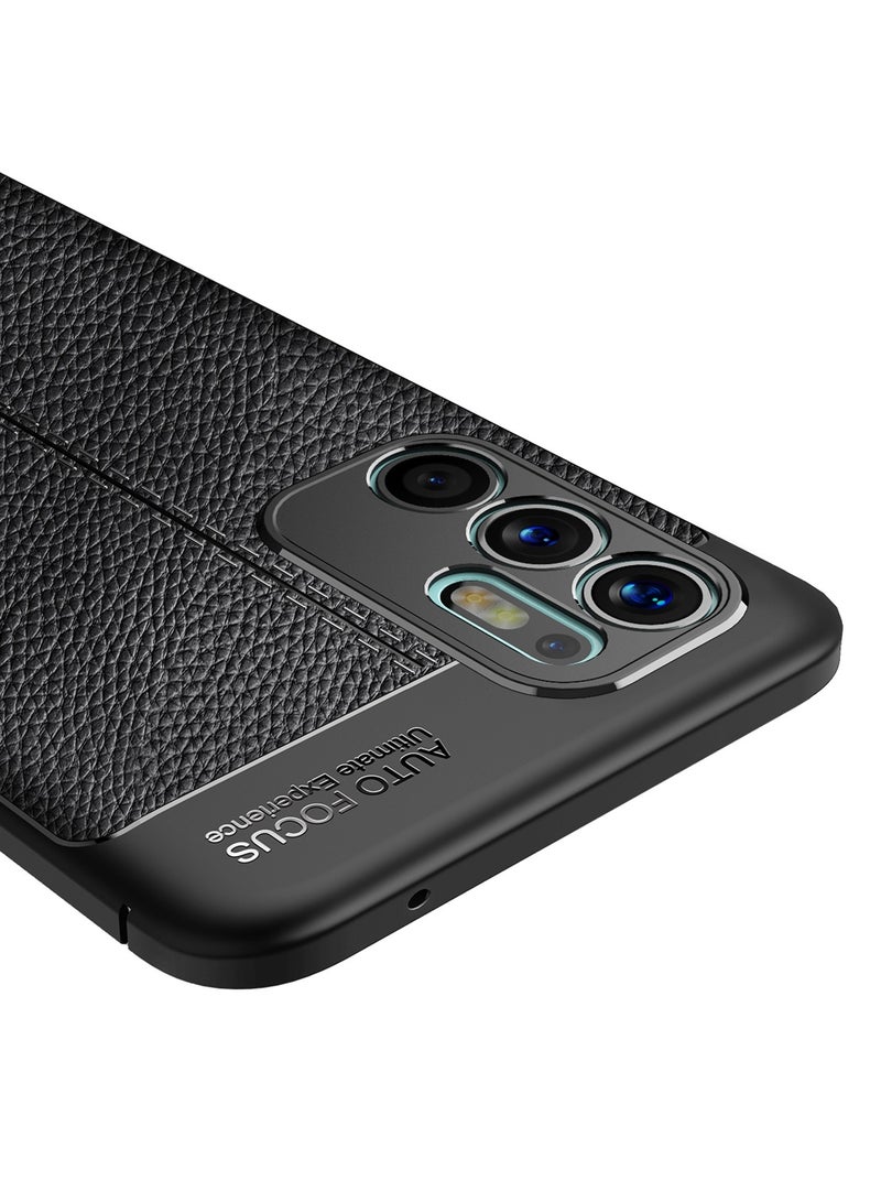 أوتو فوكس جراب حمايه سيليكون تصميم2 مقاوم للصدمات حمايه للكاميرا متوافق مع Oppo Reno 6 5G (اسود) - Image 2