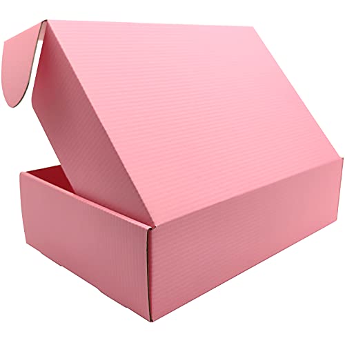 Lmuze Pink Shipping Boxes for Small Business Pack of 20-12x8x3 inches Cardboard Corrugated Mailer Boxes for Shipping Packaging Craft Gifts Giving Products - Image 4