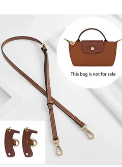 Generic Genuine Leather Purse Straps 1.2cm Adjustable Cowhide Shoulder Strap for Longchamp Mini Bags  - Image 1