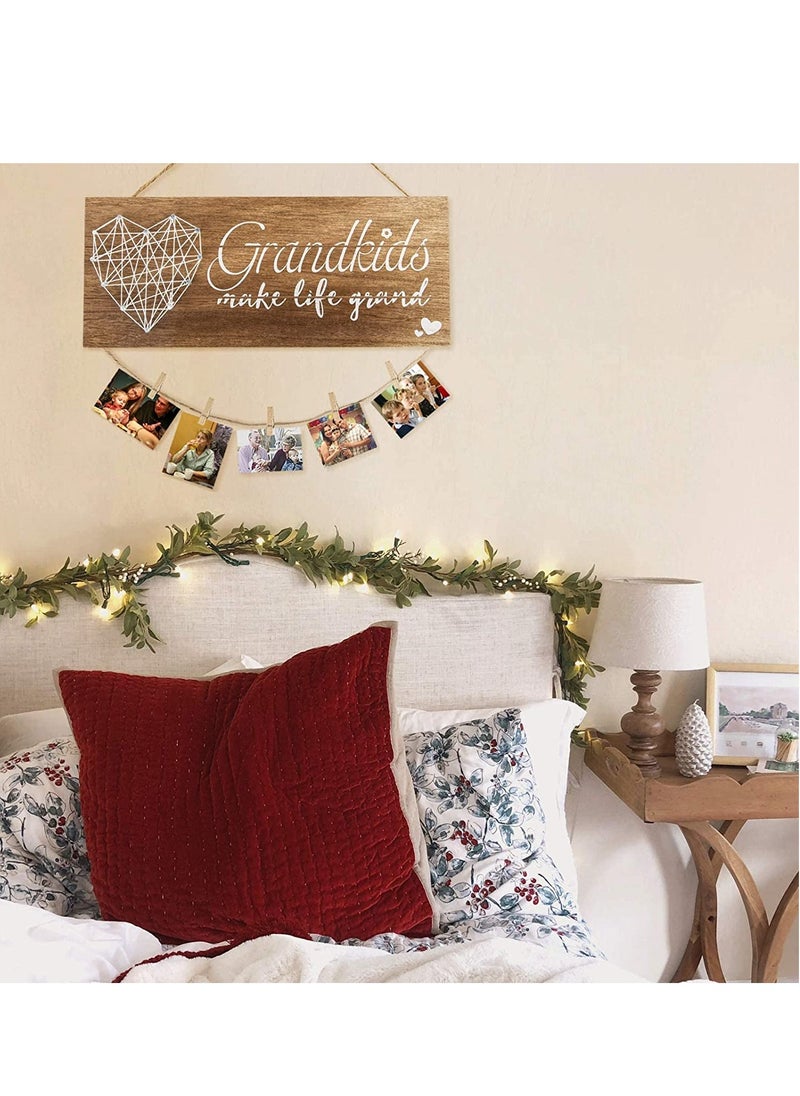 Excefore - Grandkids Picture Frames Gifts for Grandma Grandpa, Grandkids Photo Frame, Mothers Day Gifts for Grandmother, Grandchildren, Grandkidser Birthday Gifts for Grandparents (13.5 * 5.5 inch) - Image 1