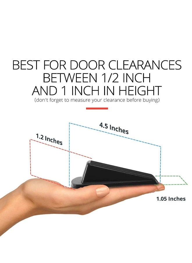 Door Stopper Set Pack of 4 Large Door Stopper Wedge, Multi Surface Design, to Sliding or Marking Floors Blocker for Hotel, Home, or Office  - Image 3