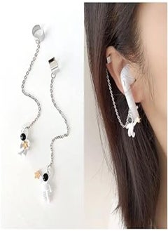 Generic Fashion Anti-Lost Earrings Earphone Clips looks like Jewelry compatible for AirPods 1 2 3 Pro/2 and xiaomi any Wireless Headphone (Jew space) 