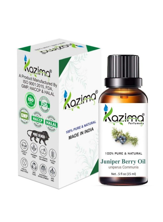 KAZIMA زيت توت العرعر العطري 100% نقي وطبيعي وغير مخفف للعناية بالبشرة والشعر 15 مل - Image 3