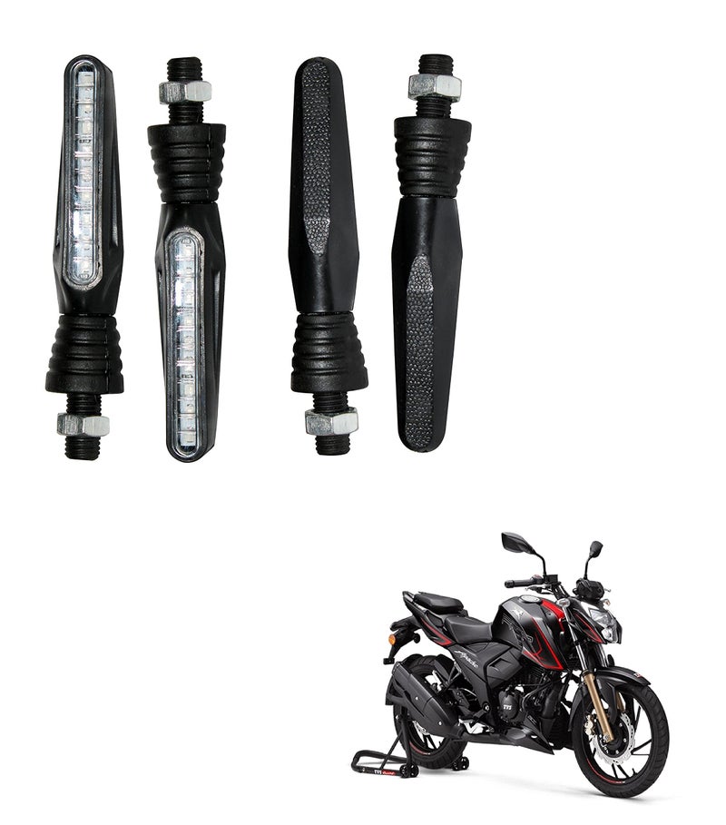 Asryd Pack of 4 Amber Bright SMD LED KTM Style Indicators For TVS Apache RTR 200 4V (4.Pcs Amber Color Indicator) - Image 5