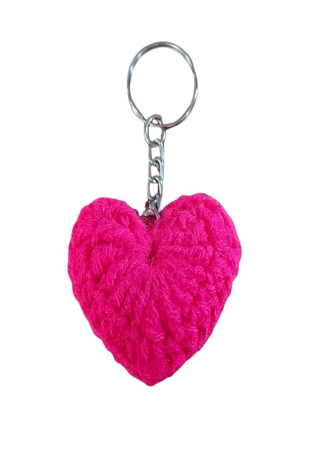 Handmade Pipe Cleaner Keychain/Key Ring for Keys, Bags, Purse & Car Charm, Pink (Pink) - Image 1