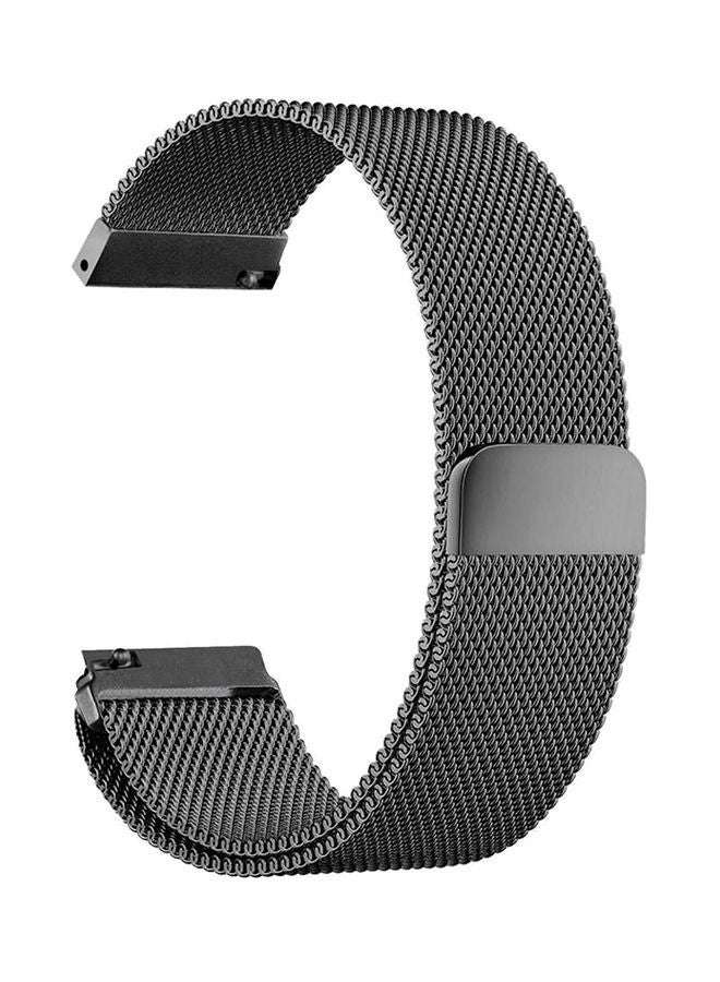 NIBEMINENT Stainless Steel Band For Samsung Gear S3 Frontier / Classic Black 