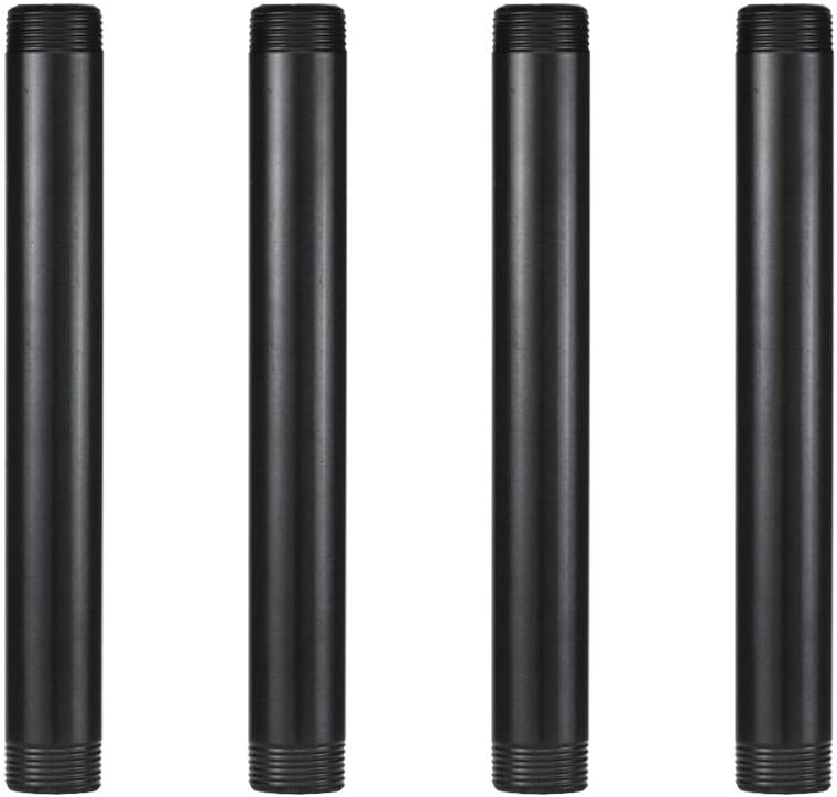 GeilSpace 1" × 10" Pre-Cut Black Metal Pipe, Industrial Steel Fits Standard One Inch Black Threaded Pipes and Fittings - Vintage DIY Industrial Shelving (1" × 10") - Image 1