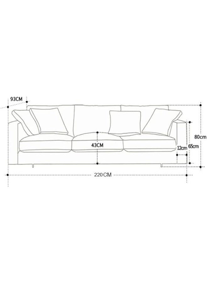 Poppins Home Poppins HOME Modern Couch Simple Sofa Minimalist Special Down White Sofa Designs Sofa Set Furniture Living Room - Image 2