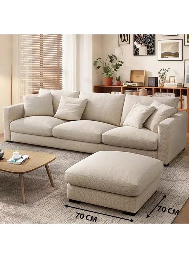 Poppins Home Poppins HOME Modern Couch Simple Sofa Minimalist Special Down White Sofa Designs Sofa Set Furniture Living Room - Image 3